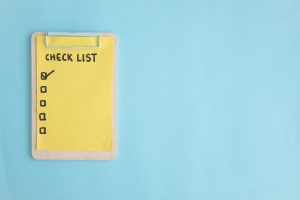 Yellow Checklist on clipboard - preparing for your foster children